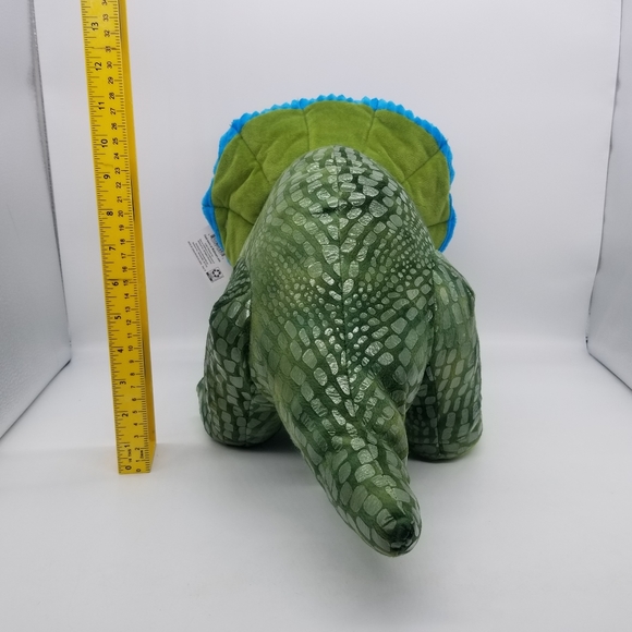 Triceratops Dinosaur Plush Valentine's Green Triceratops Stuffed Toy New - Picture 5 of 5